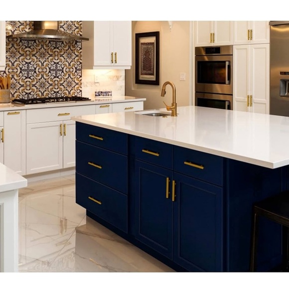 AMAZON 30 Pack Gold Modern Cabinet & Drawer Handles 3 Inch Brushed Brass - Picture 7 of 13